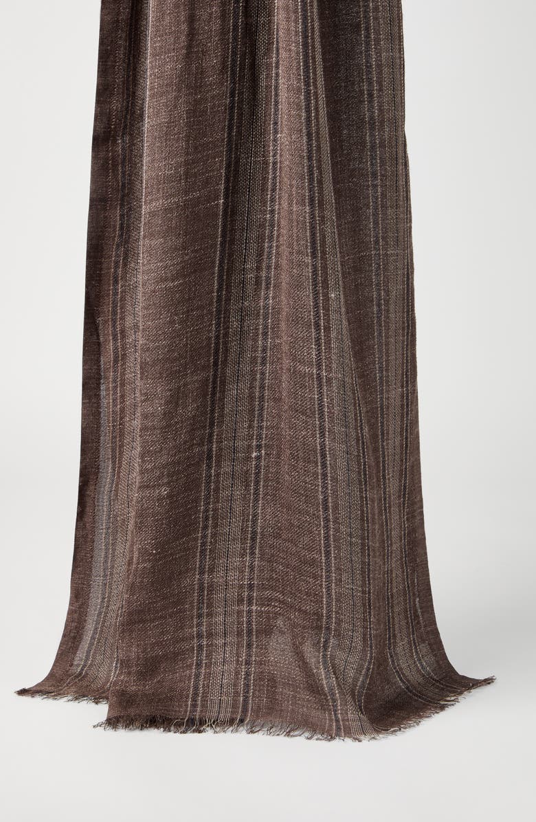 Brunello Cucinelli Linen and silk scarf, Alternate, color,