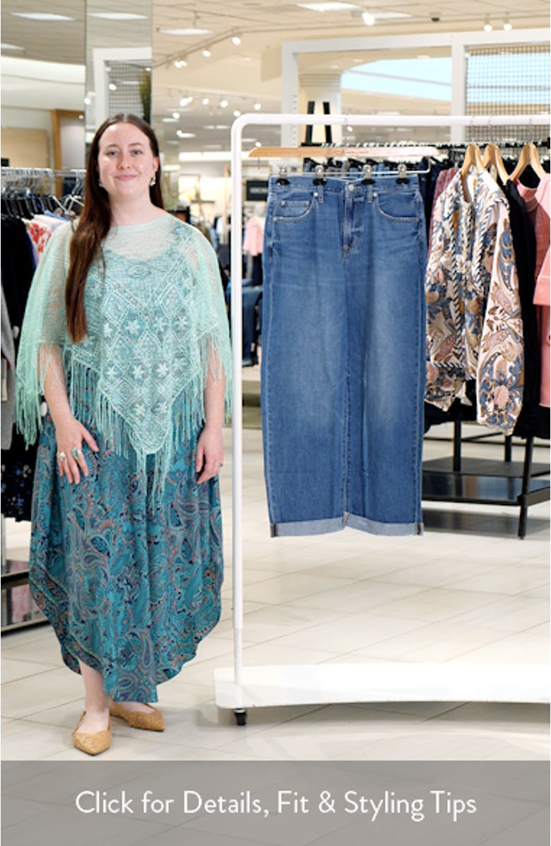 Donny Cuffed High Waist Wide Leg Jeans, sales video thumbnail