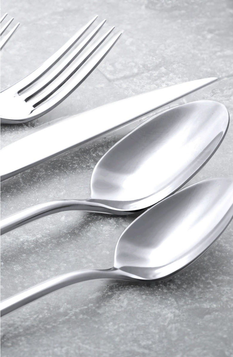 Italic Emilia Mirror Flatware Set, Alternate, color, Metallic Silver