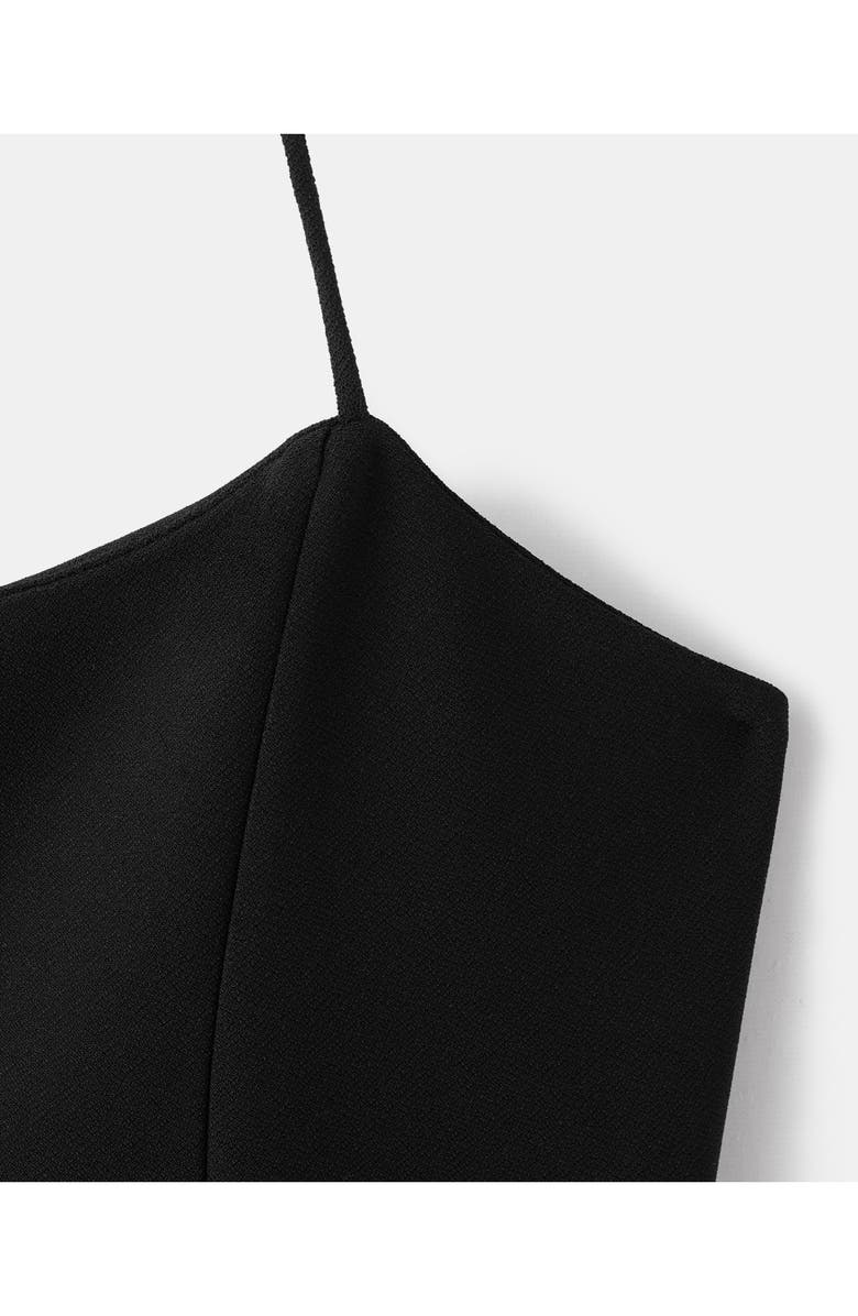 MANGO Knit Halter Neck Midi Dress, Alternate, color, Black