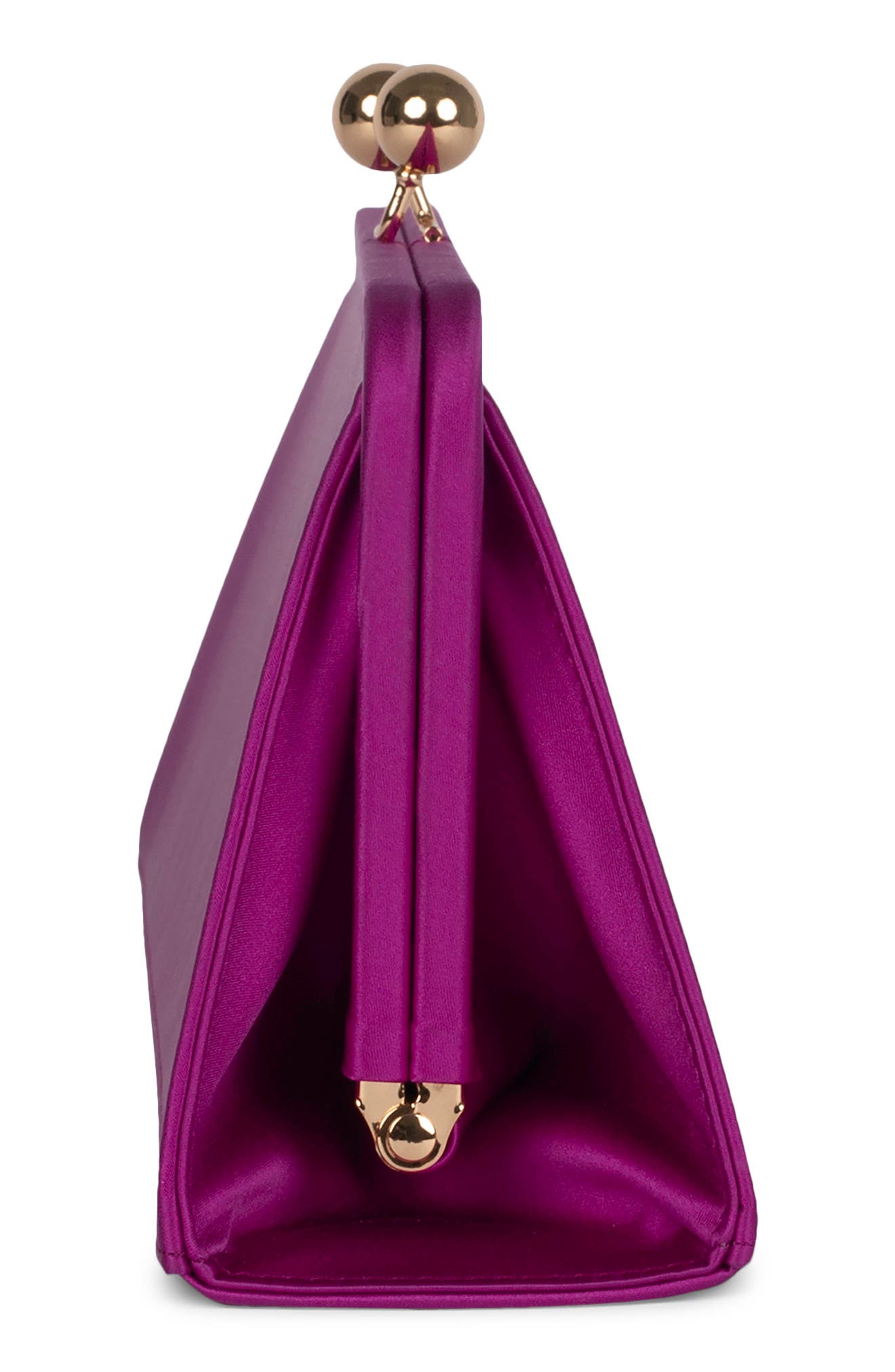 Premiere Frame Clutch, Alternate, color, FUCHSIA SATIN