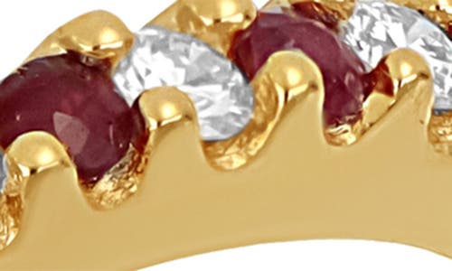 Bony Levy El Mar Ruby & Diamond Stacking Ring In 18k Yellow Gold