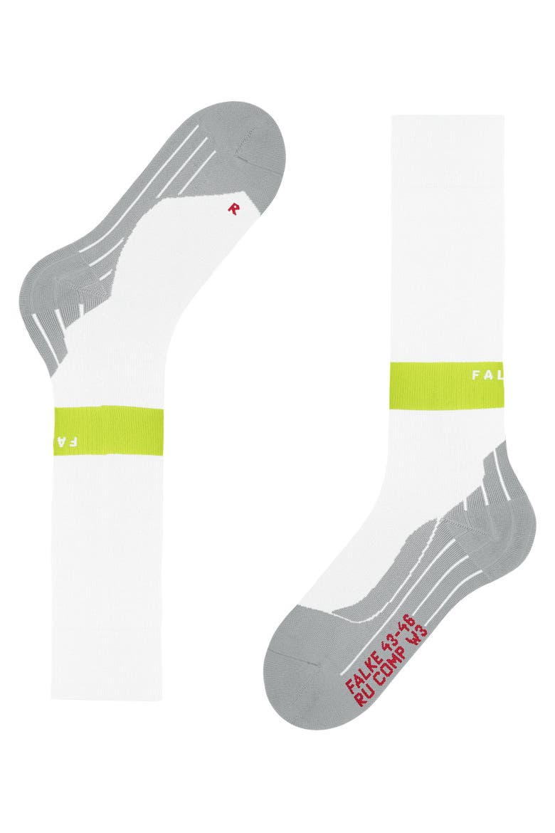 RU Compression Energy Running Socks, Alternate, color, White, W2