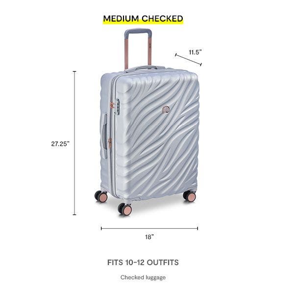 Delsey Paris Alexis Hardside 3-Piece (21"/25"/29") Expandable Spinner Luggage Set, Alternate, color, Platinum/Rose Gold