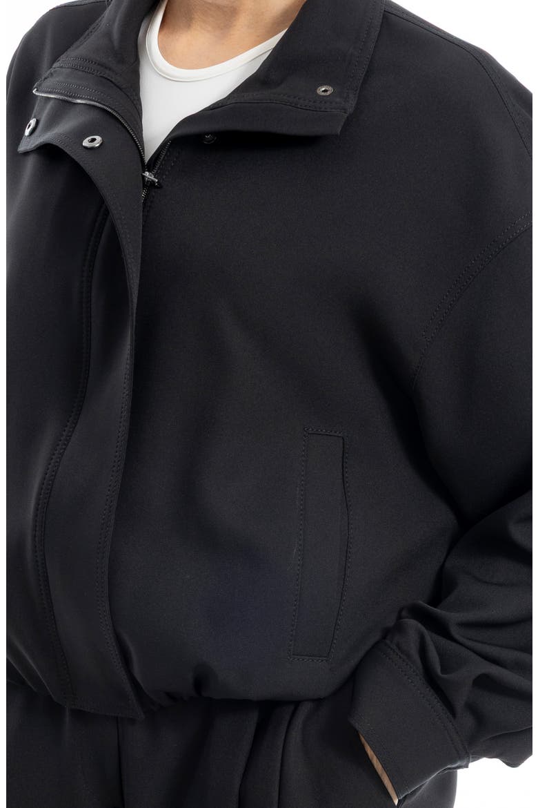 Bubble Hem Jacket, Alternate, color, BLACK