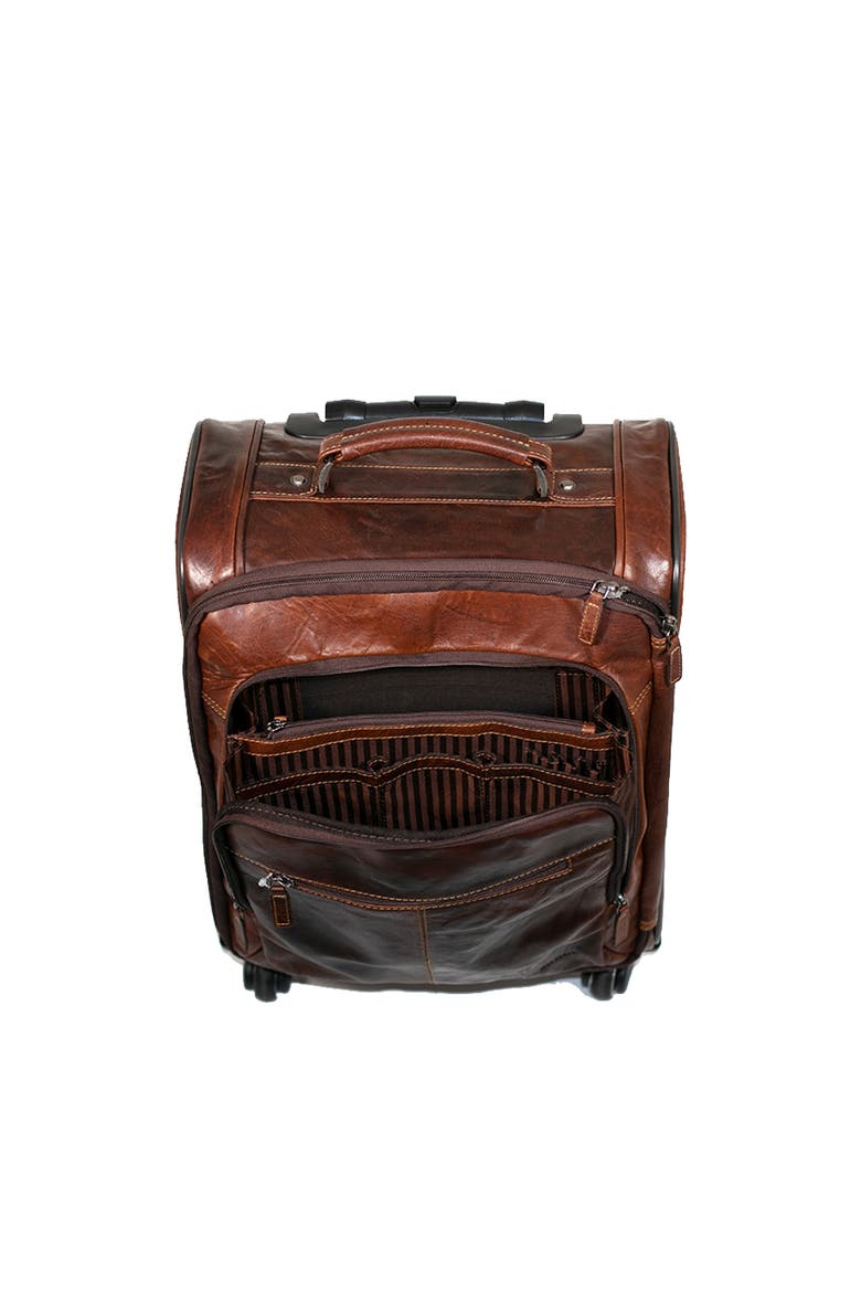18" Wheeled Carry-on Bag, Alternate, color, Brown