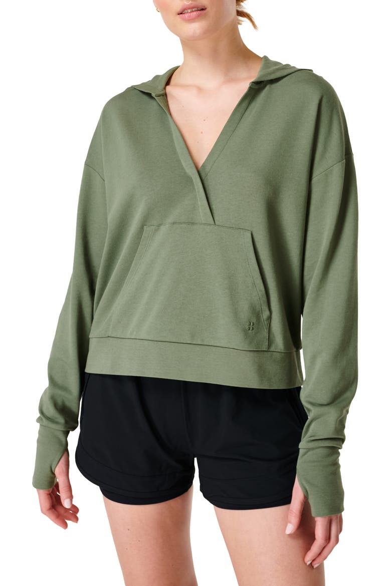 Women's After Class Relaxed Hoodie, Main, color, HEATH GREEN