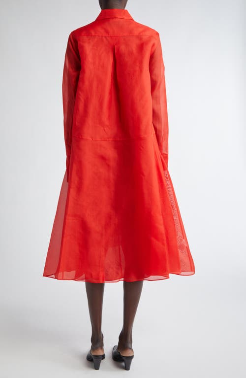 Altuzarra Sissy Silk Organza Midi Shirt Dress In Imperial
