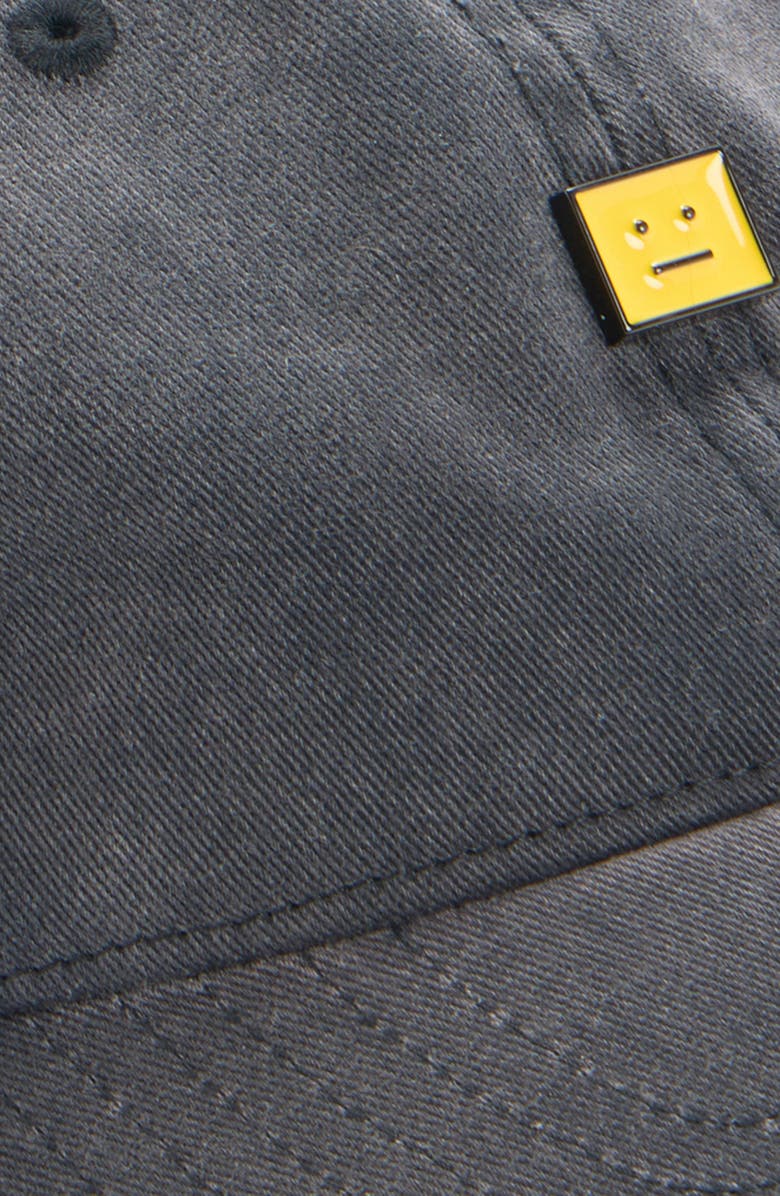 Acne Studios Cunov Face Stud Baseball Cap, Alternate, color, Washed Black