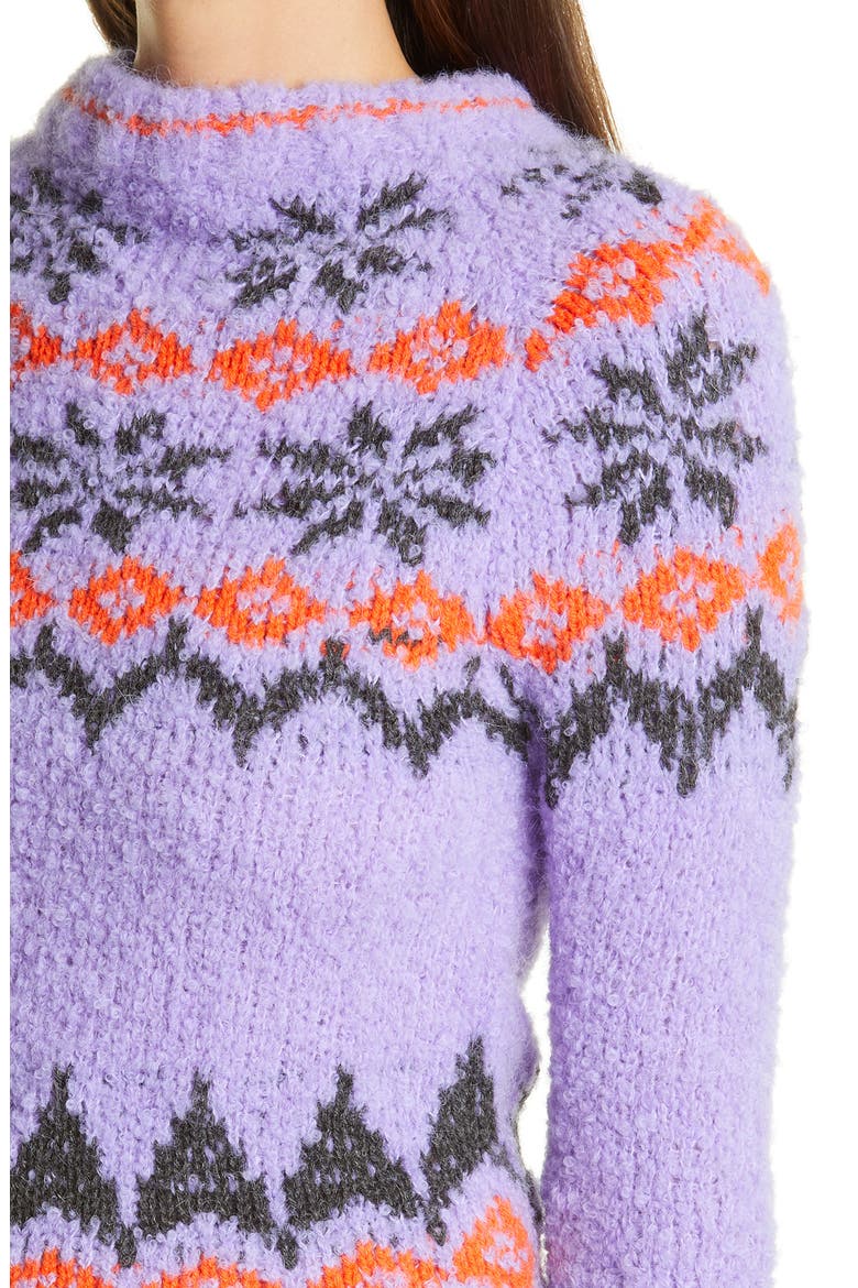 Hand Knit Lopi Alpaca Blend Sweater, Alternate, color, VIOLET
