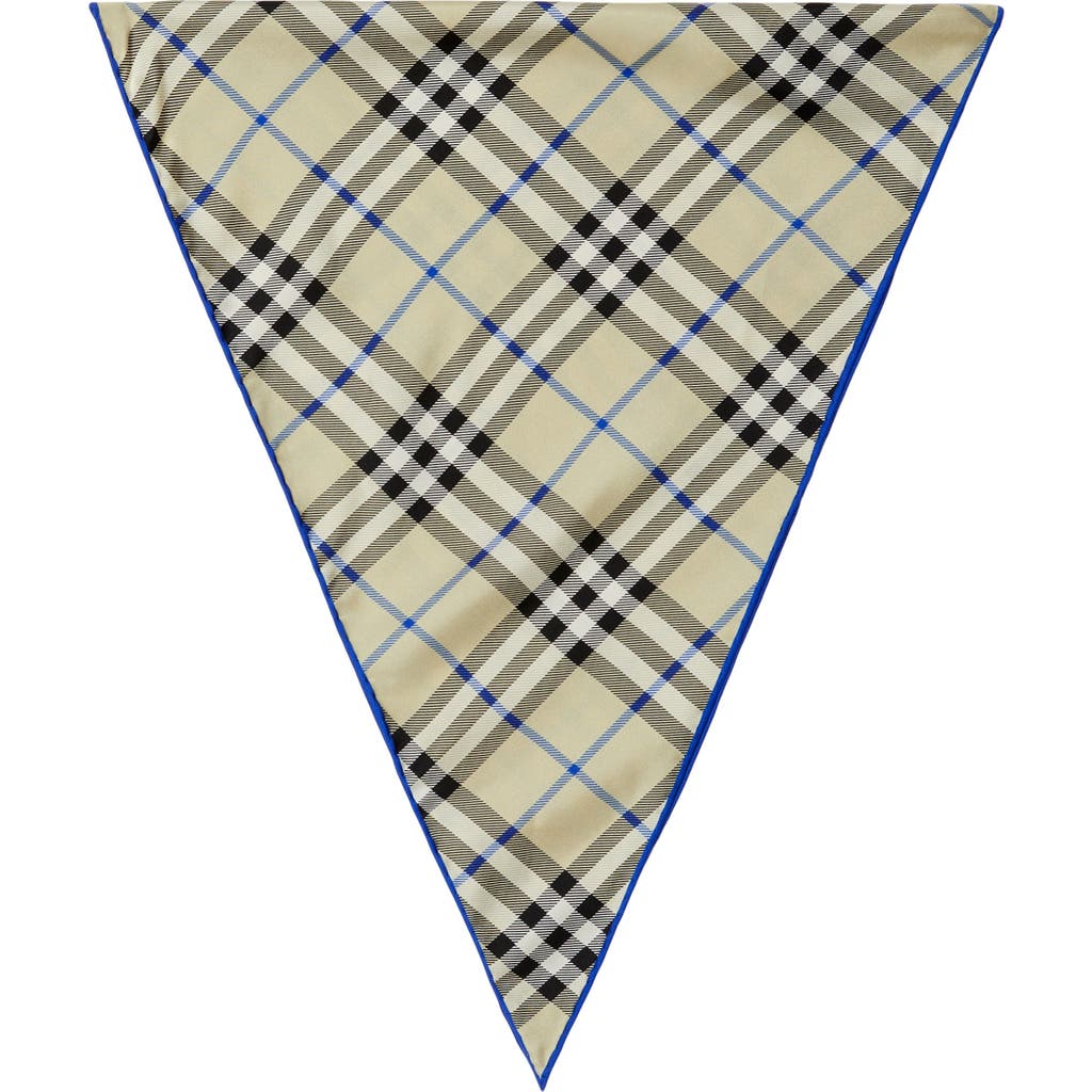 Burberry Check Silk Scarf In Lichen