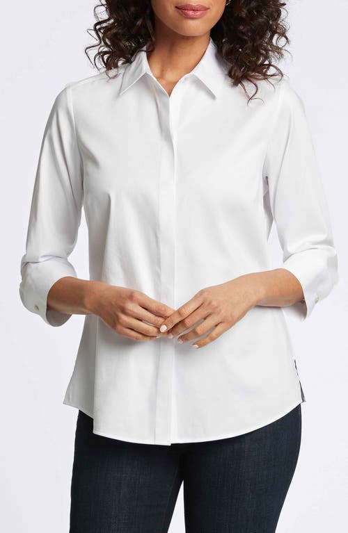 Foxcroft Luna Button-up Shirt In White