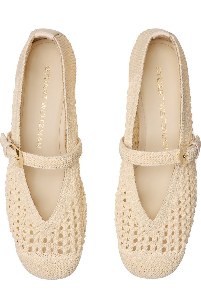 Stuart Weitzman Leora Mary Jane Flat, Alternate, color, Chalk