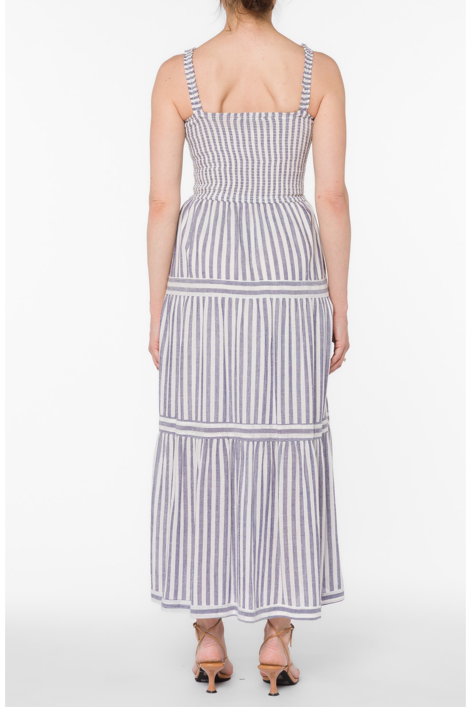 Emphasize Color EMPHASIS Cassandra Smocked Midi Dress (Women) | Nordstromrack