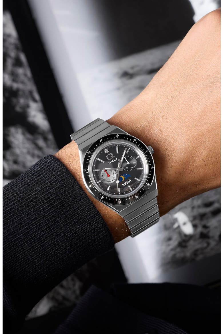 Q TIMEX x NASA（クォーツ）　送料込み Q Timex NASA 40mm Stainless Steel Bracelet Watch (Men) | Nordstrom