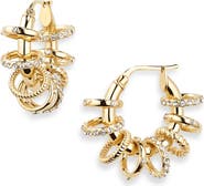 Amina Muaddi Small Multiring Hoop Earrings