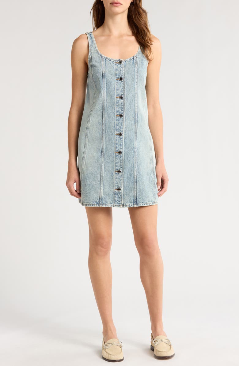 rag & bone Laney Denim Button-Up Minidress, Main, color, Rockway