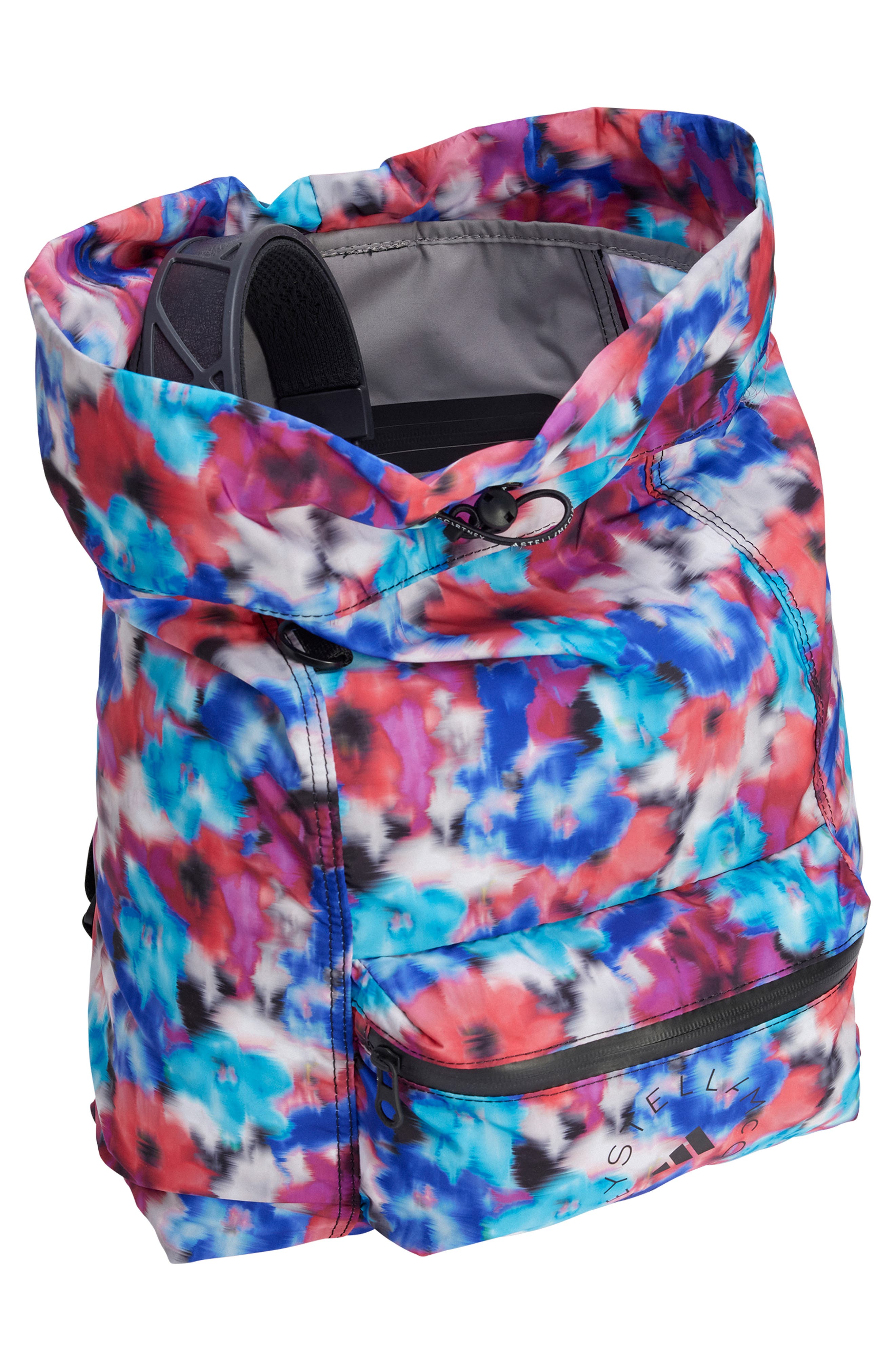 adidas by Stella McCartney Gym Sack Packable Backpack, Alternate, color, Blue Multi