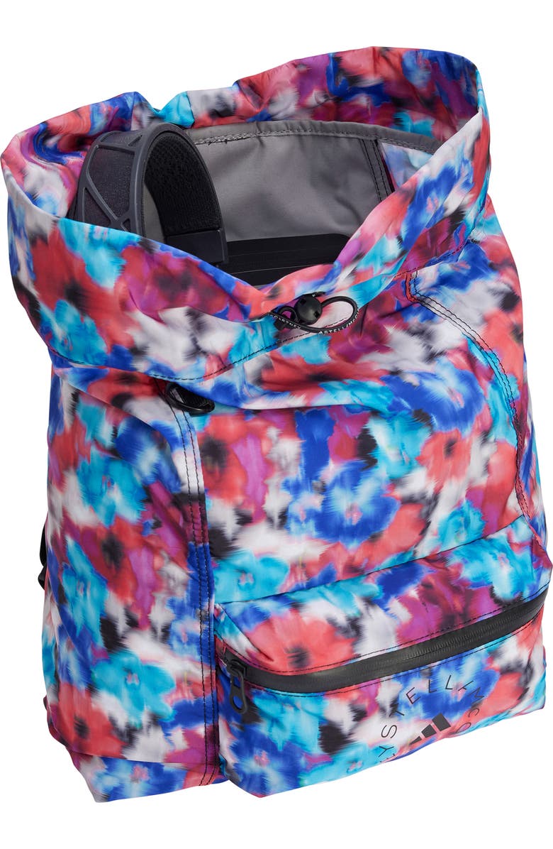 adidas by Stella McCartney Gym Sack Packable Backpack, Alternate, color, Blue Multi