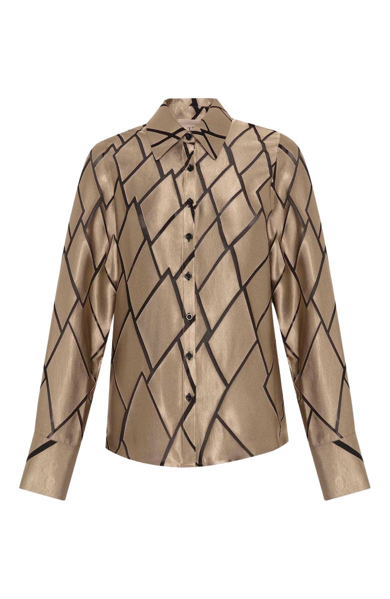 THEO The Label Theia Retro Burnout Boyfriend Shirt, Alternate, color, Sand