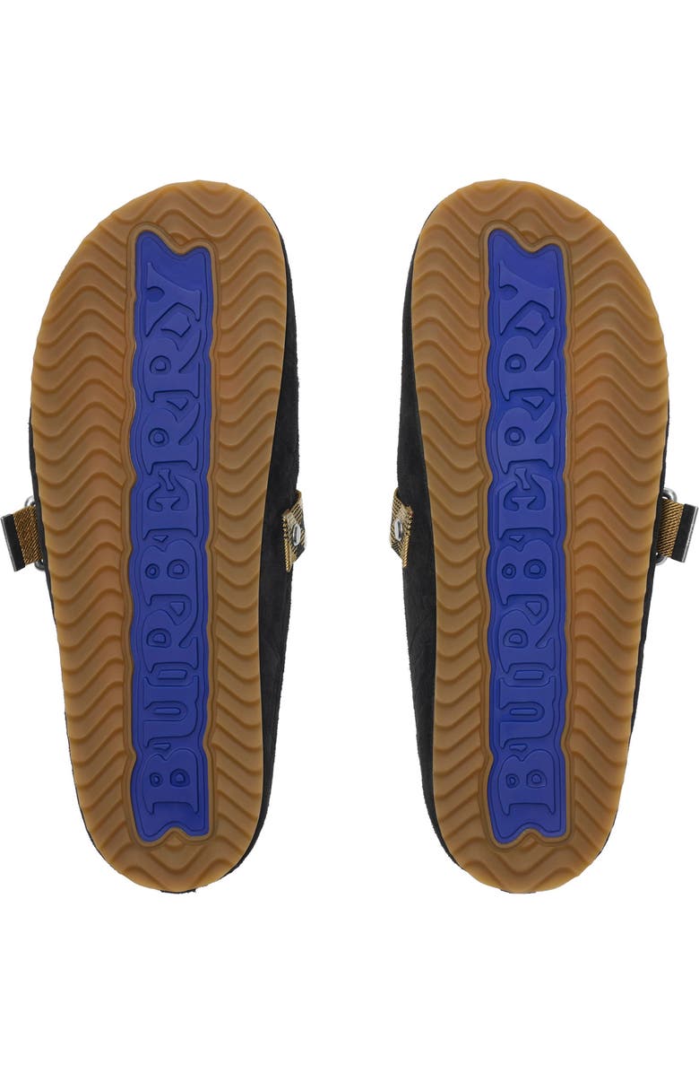 Burberry Check Suede Urchin Clog, Alternate, color,