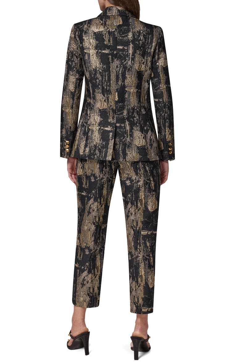 Metallic Peak Lapel Blazer, Alternate, color, BLACK MULTI