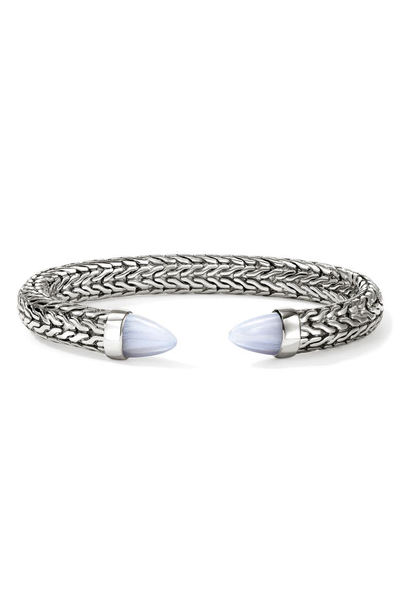 John Hardy Spear 50 Flex Cuff Bracelet, Main, color, Silver
