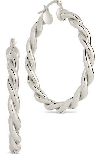 Rosalie Aqua Flower Hoop Earrings main image 1