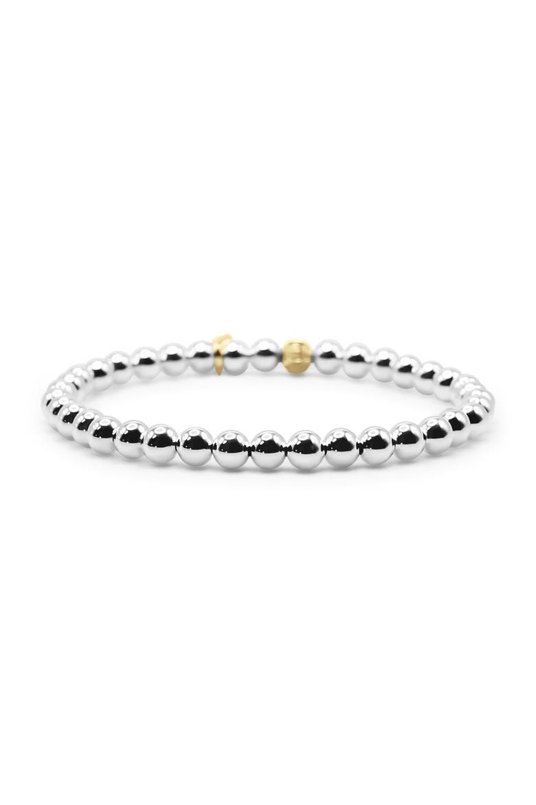 5mm Sterling Silver Beaded Bracelet, Main, color, Silver