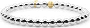 Bowood Lane 5mm Sterling Silver Beaded Bracelet
