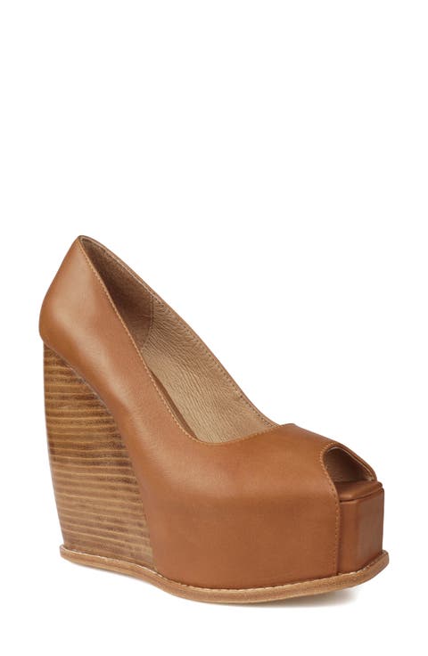 Milluh Peep Toe Platform Wedge Sandal (Women)