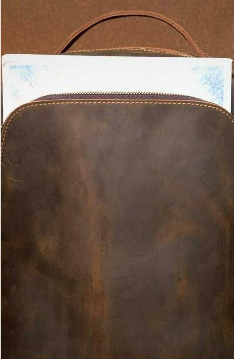 STEEL HORSE LEATHER The Vernon Backpack | Genuine Vintage Leather Minimalist Backpack, Alternate, color, Brown