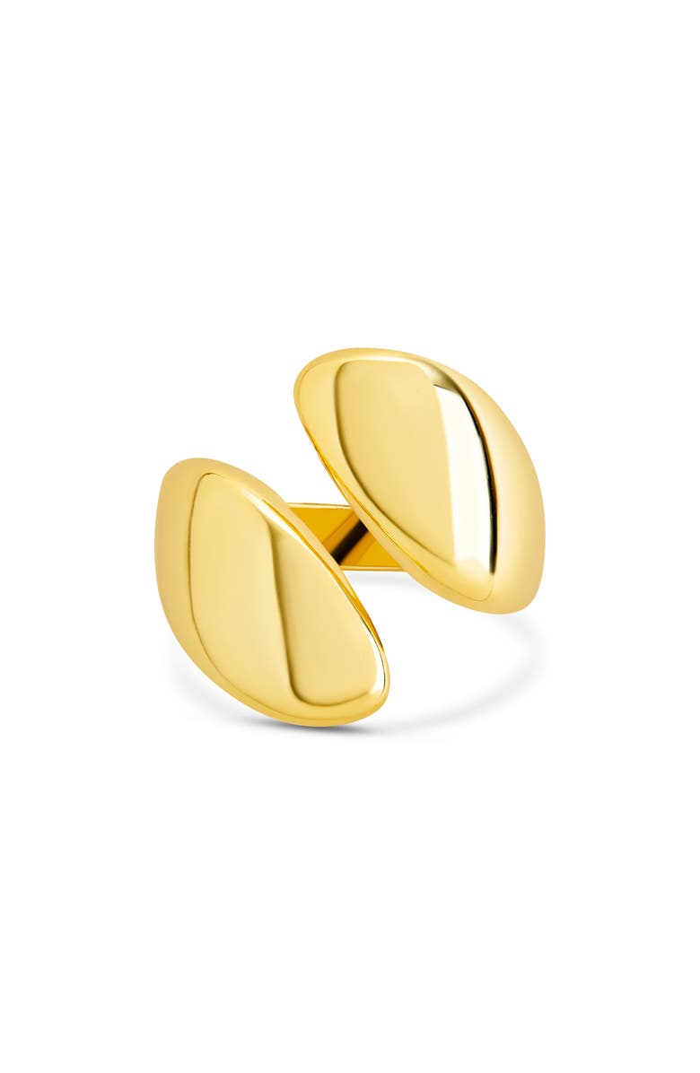 Sterling Forever Neri Polished Bypass Ring, Alternate, color, Gold