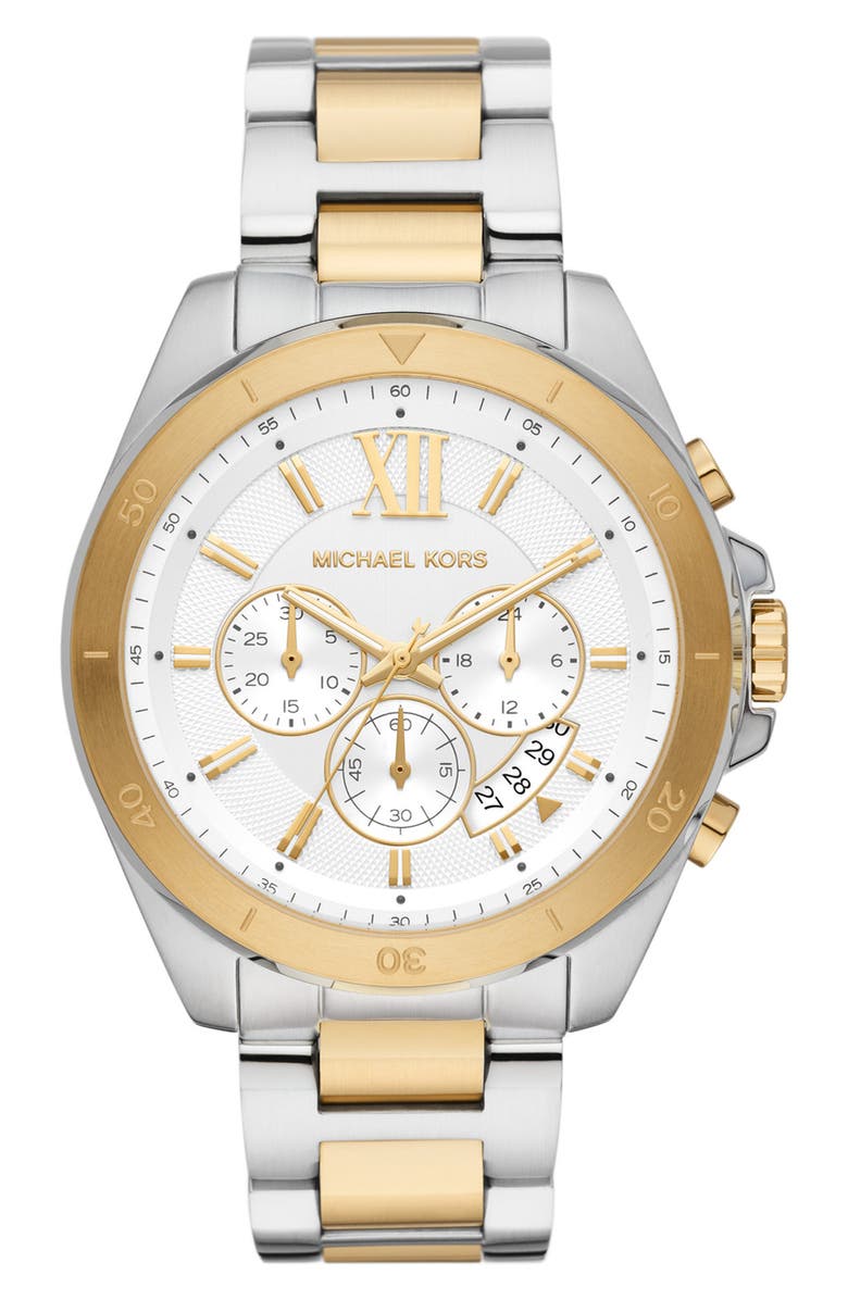 Michael Kors Brecken Chronograph Bracelet Watch, 45mm, Main, color, 