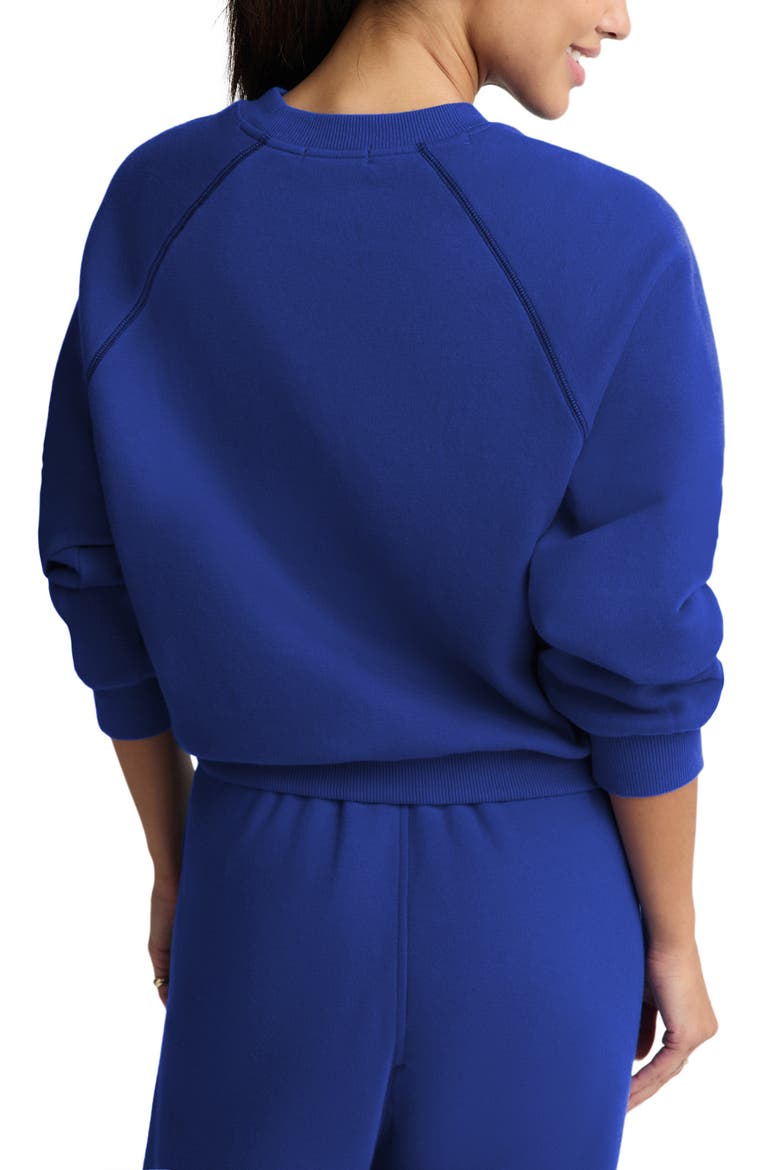 Luxefleece Colorblocked Sweatshirt, Alternate, color, ULTRA BLUE COLOR BLOCK