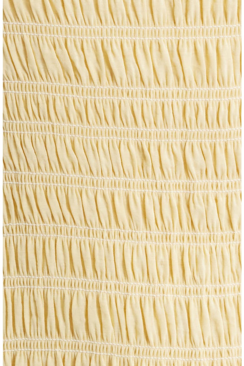 Skye Smocked Drop-Waist Maxi Dress, Alternate, color, PALE GOLD