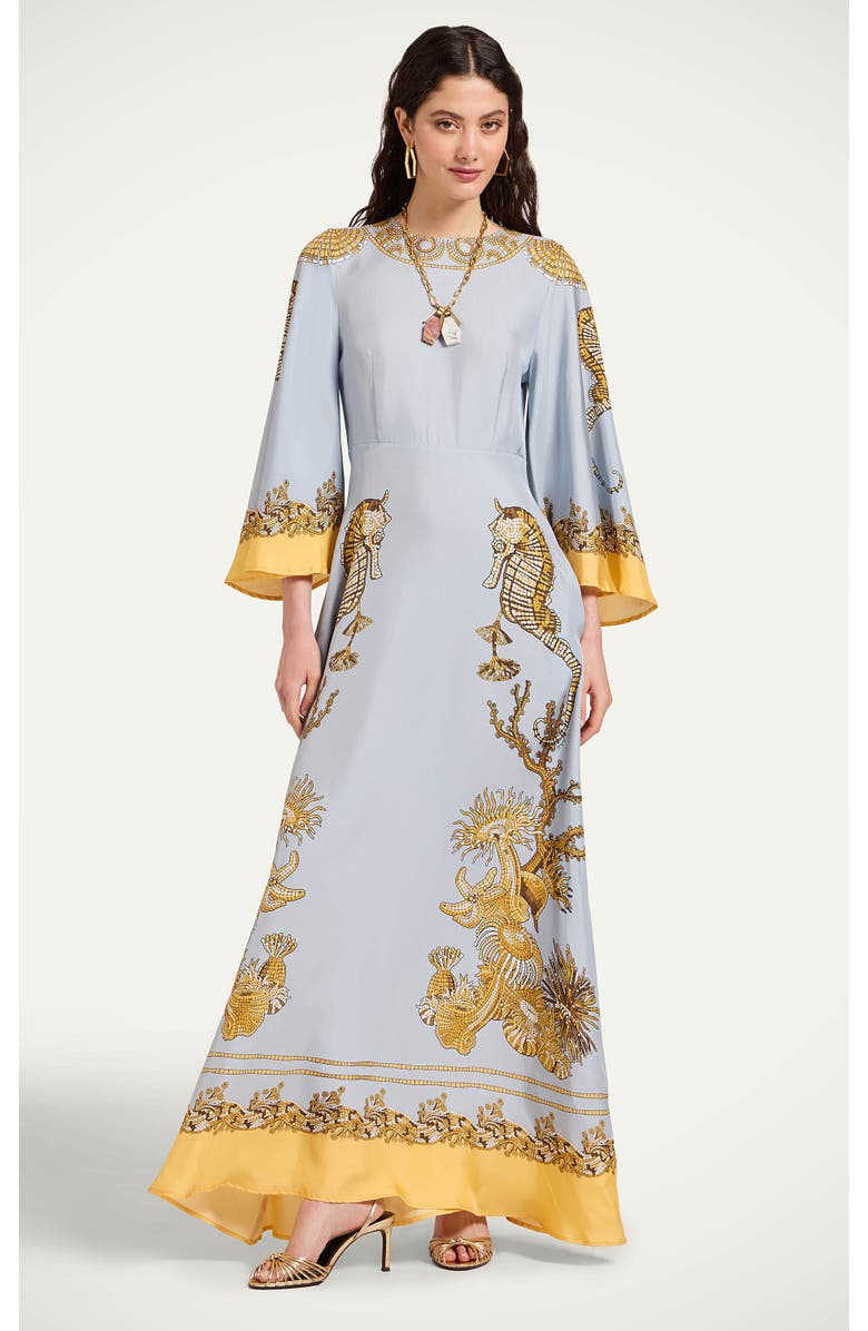 La DoubleJ Long Sorella Dress, Main, color, Oceania Placée Light Blue