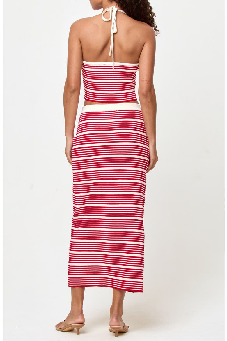 Positano Stripe Halter Rib Crop Cover-Up Top, Alternate, color, SUPERBLOOM STRIPE