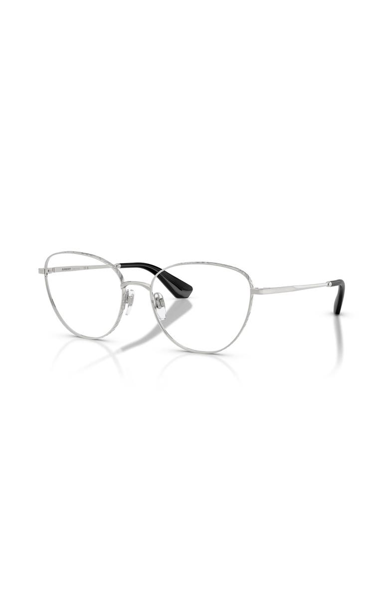 Burberry 56mm Cat Eye optical glasses, Main, color, Silver