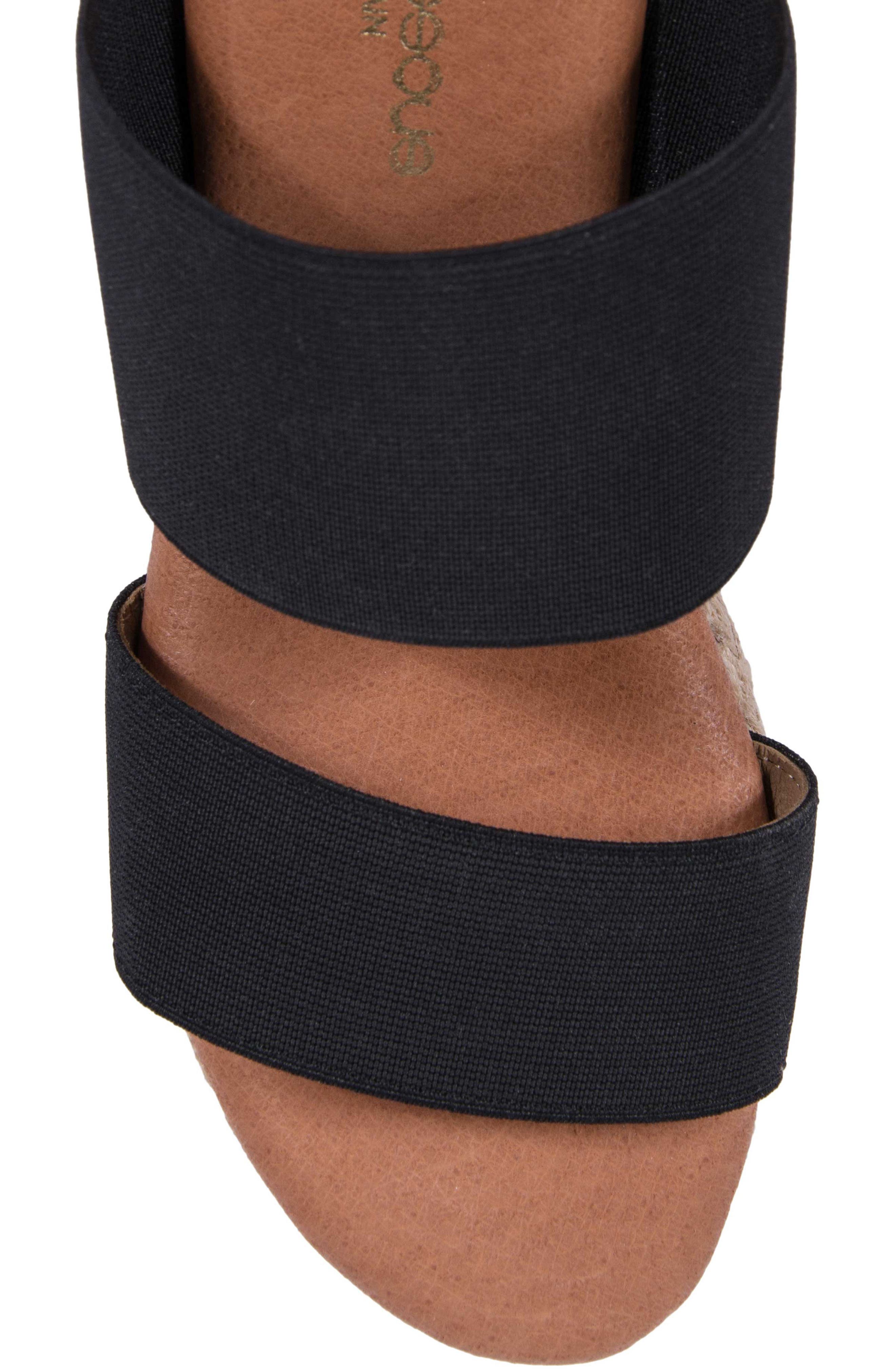 Amalia Strappy Espadrille Wedge Slide Sandal, Alternate, color, BLACK FABRIC