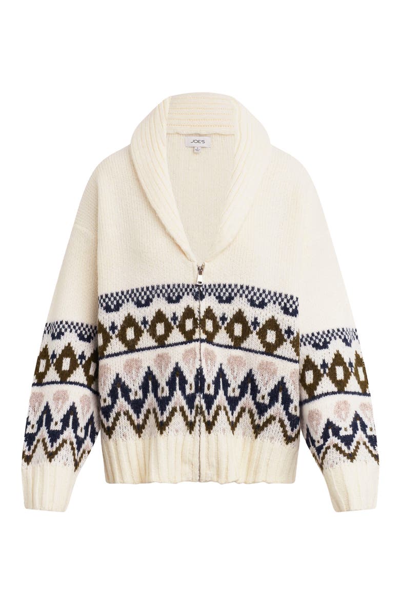 The Inga Fair Isle Cardigan, Alternate, color, ECRU MUTI FAIR ISL