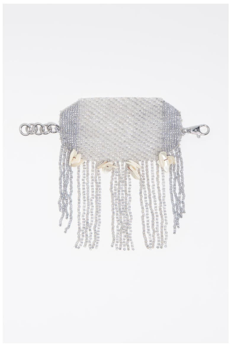 Mother-Of-Pearl Tassel Bracelet, Alternate, color, SILVER