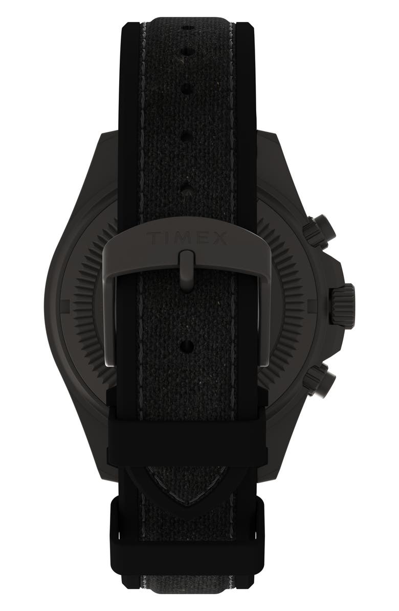 Timex<sup>®</sup> Expedition North<sup>®</sup> Field Chronograph Mixed Media Strap Watch, 43mm, Alternate, color, Black