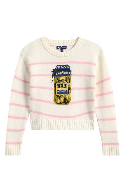 Kids' Stripe Pickles Graphic Sweater (Big Kid)