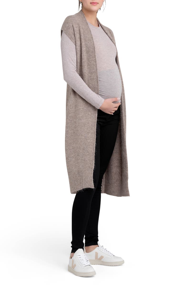 Ripe Maternity Heathered Relaxed Fit Maternity/Nursing Vest, Alternate, color, 