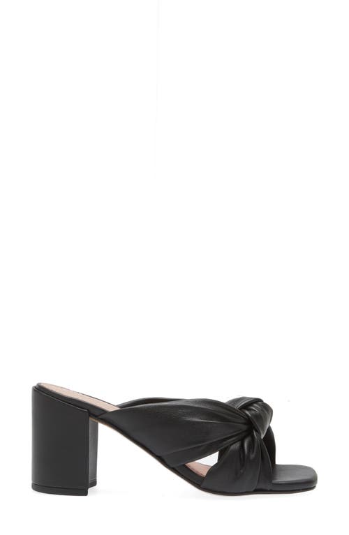 Ted Baker London Shennly Knotted Block Heel Slide Sandal In Black