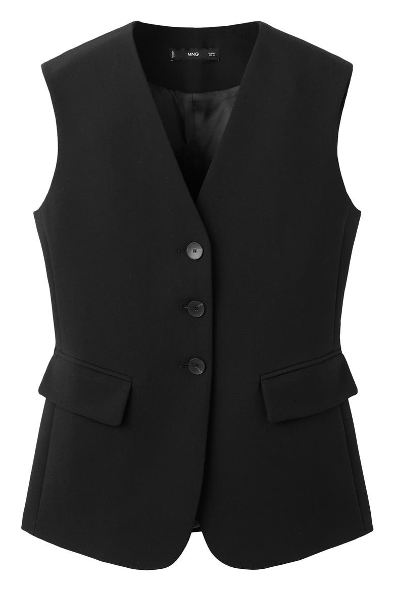 Corset Back Vest, Alternate, color, BLACK