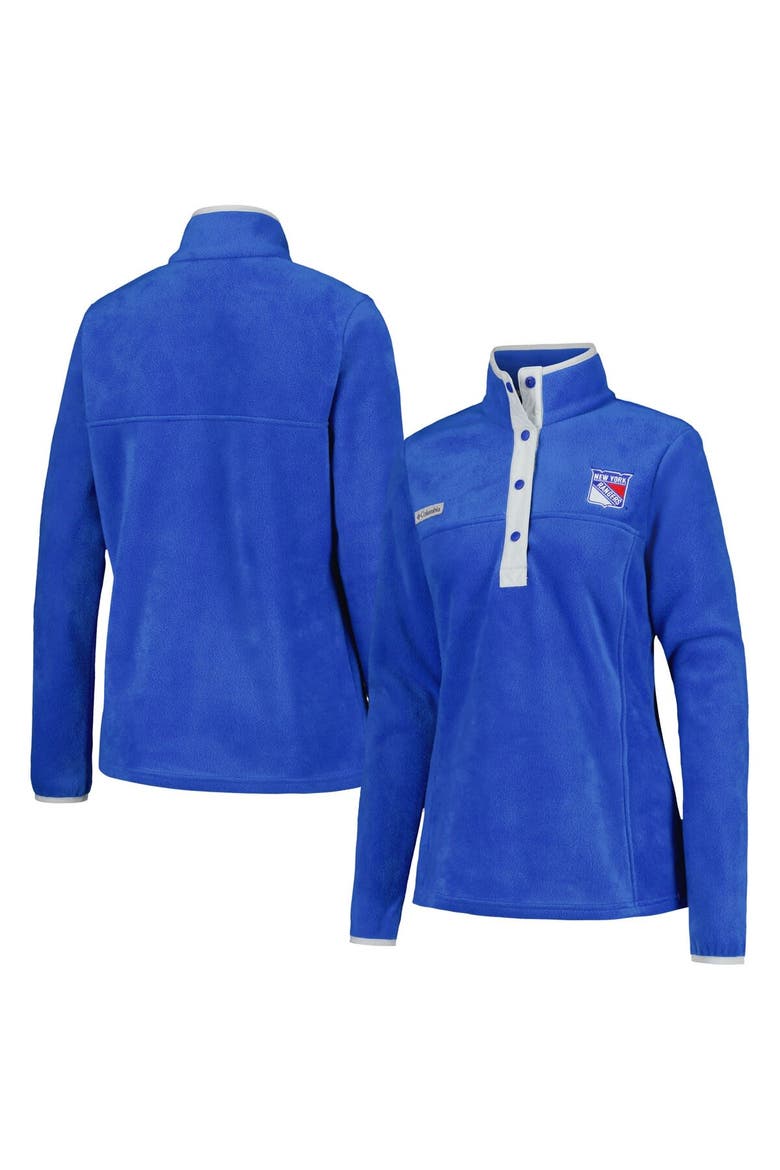 Women's Columbia Blue New York Rangers Benton Springs Half-Snap Jacket, Main, color, Blue