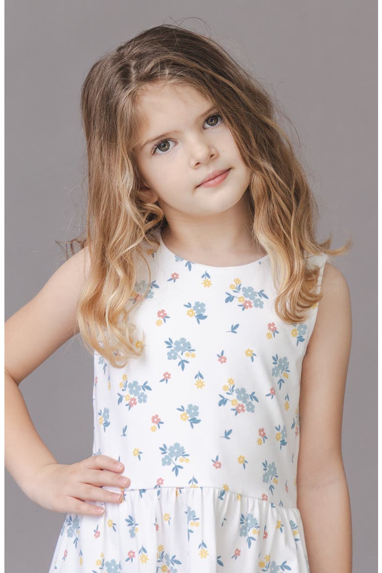 Kids' Organic Sleeveless Knit Tank Dress, Alternate, color, Sunlit Multi Floral