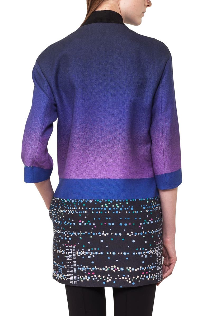 Akris punto Twilight City Print Long Bomber, Alternate, color,